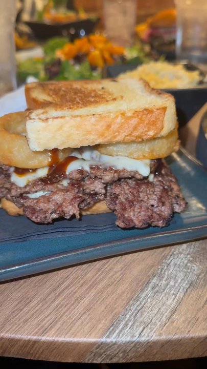 Stockyard Grill - Triple stack burger - Steakhouses Near Me - Newark, Ohio