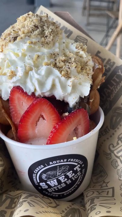 Sweet Bites N Ice - Bubble Waffle Berry Bubbles - Desserts Near Me - Bakersfield, California