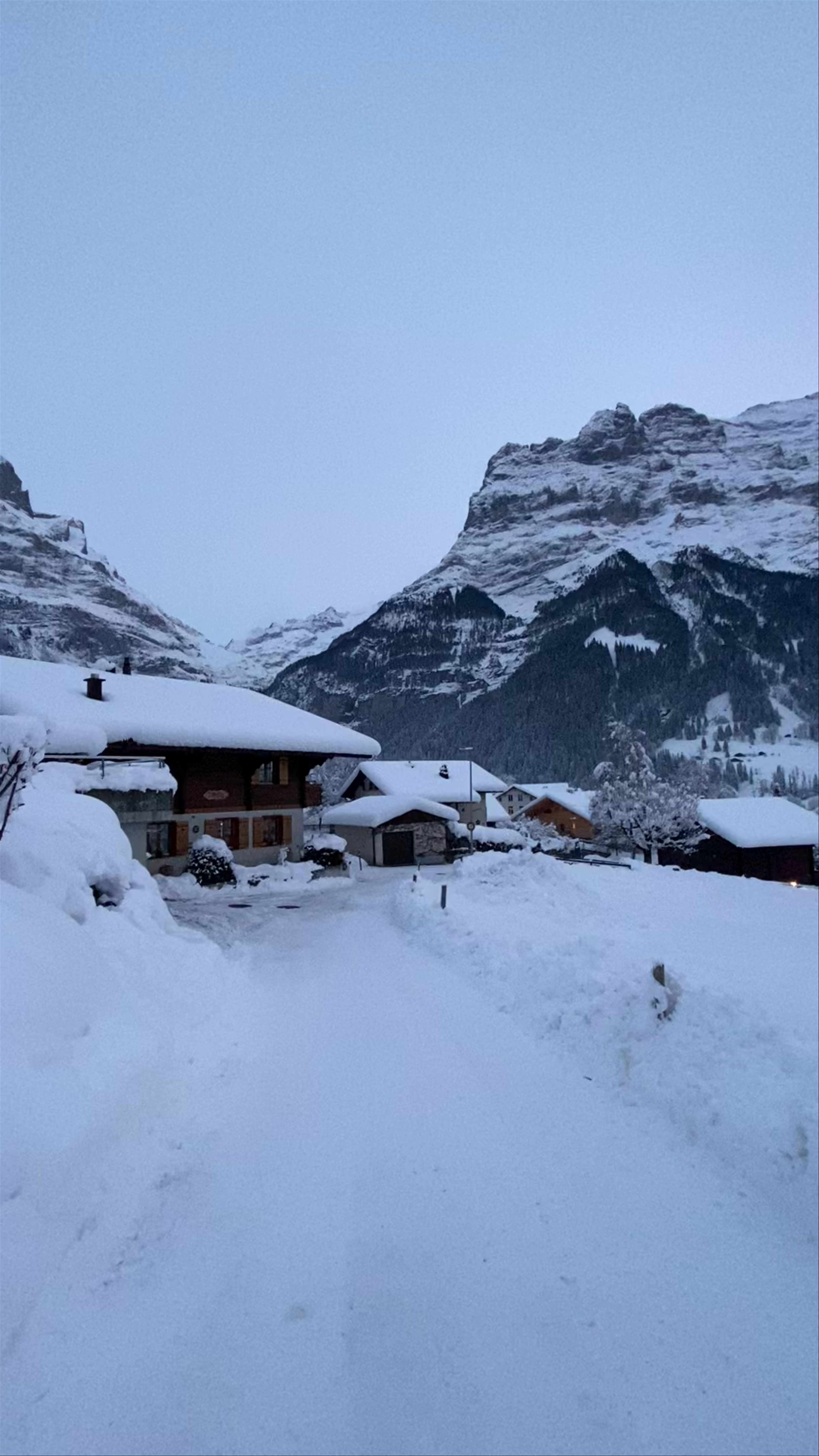 Enchanting Winter Views of Snow-Covered Grindelwald, Switzerland