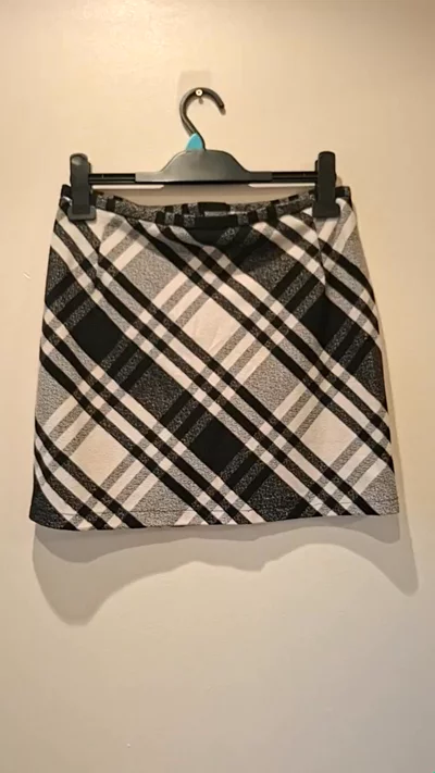 New Look Black And White Mini Skirt Size 10