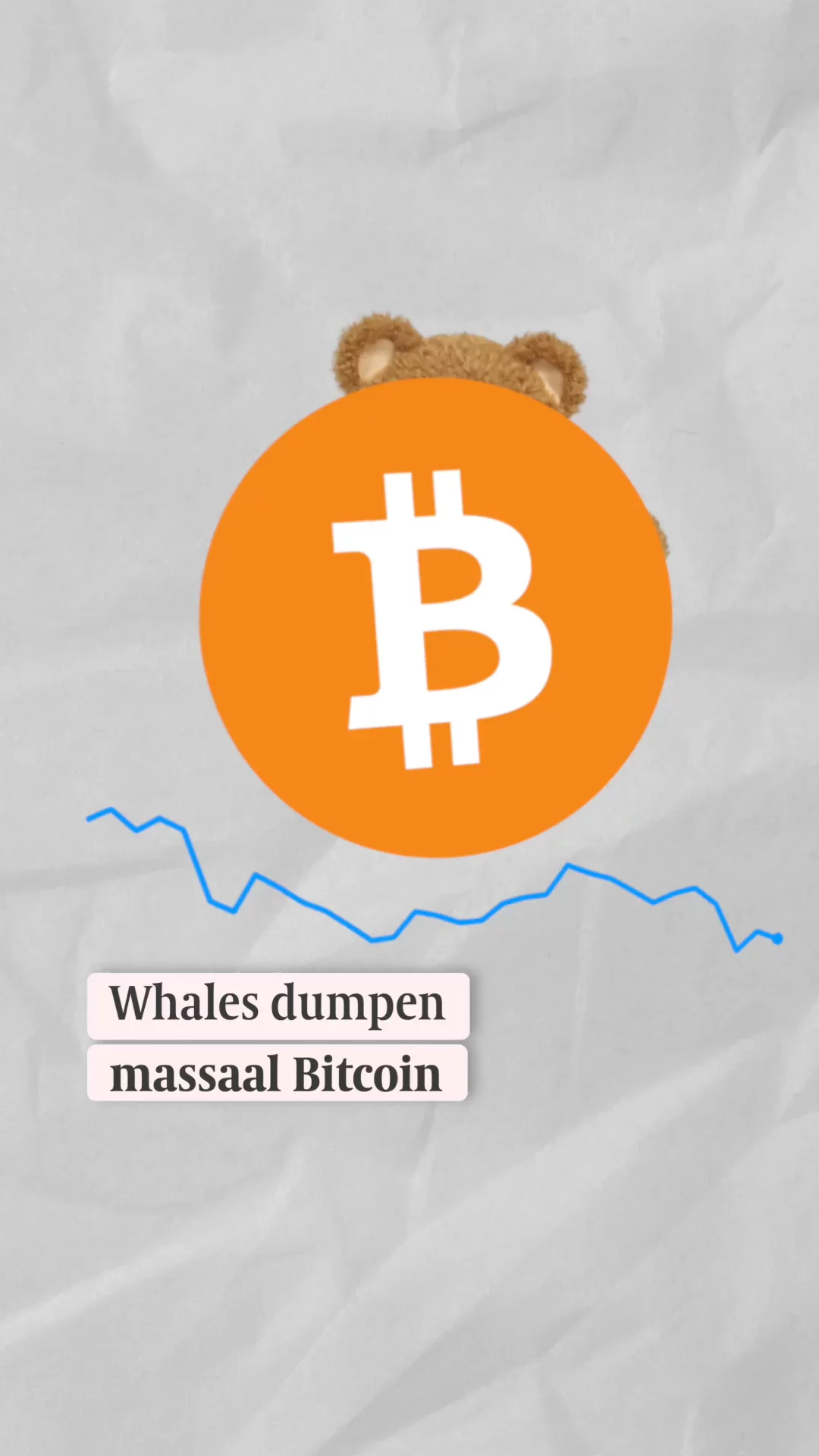 Bitcoin duikt diep, whales cashen uit.