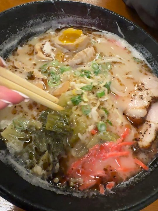 Sushi Daruma - Tonkatsu Ramen (ginger is strong and cabbage is a bit sour) - Sushi Bars Near Me - Salinas, California