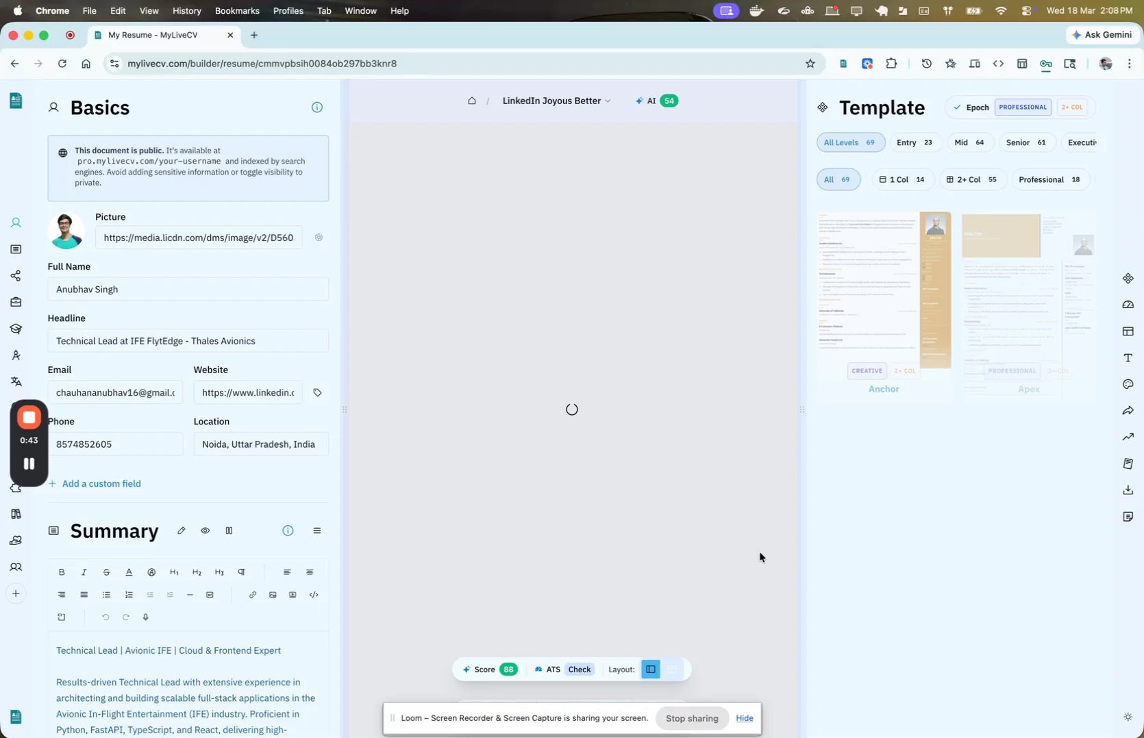 MyLiveCV image 1