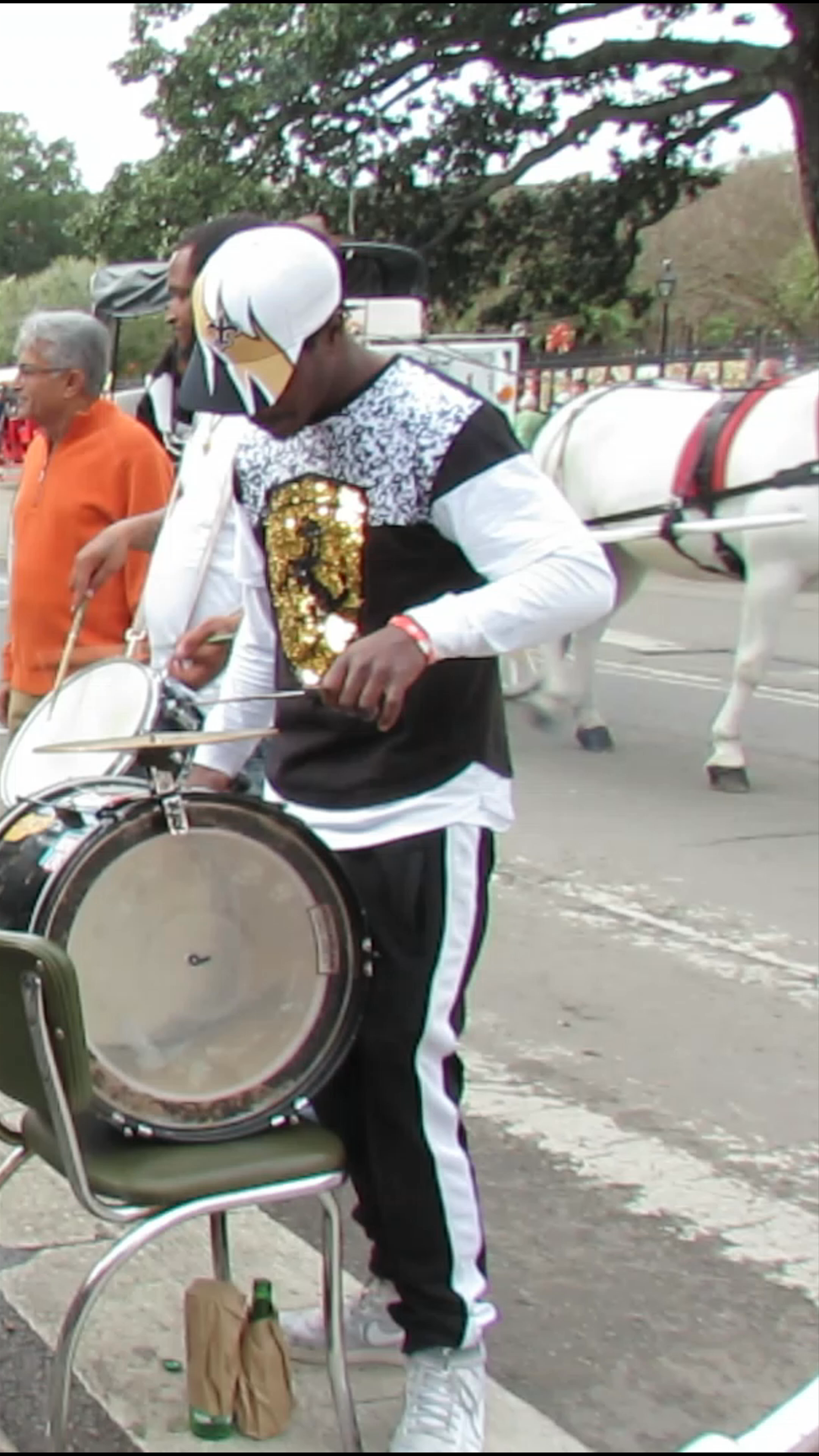Street Drummers and Brass Bands on Royal Street, New Orleans