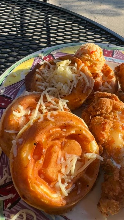 Miss Shirley's Cafe, Roland Park - Chicken 'n Cheddar Green Onion Waffles - American Near Me - Baltimore, Maryland