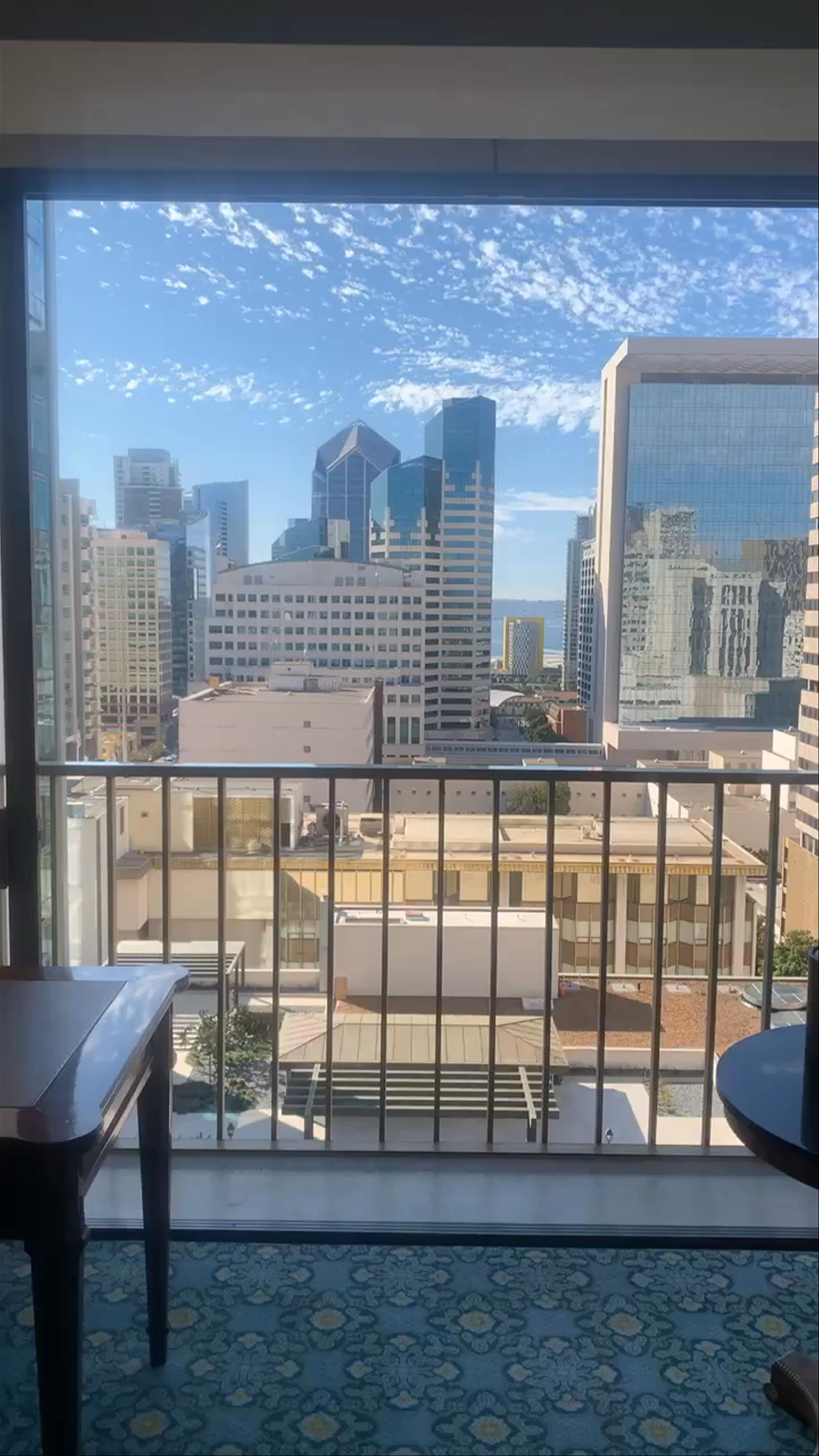 Downtown San Diego Skyline from Westgate Hotel Balcony