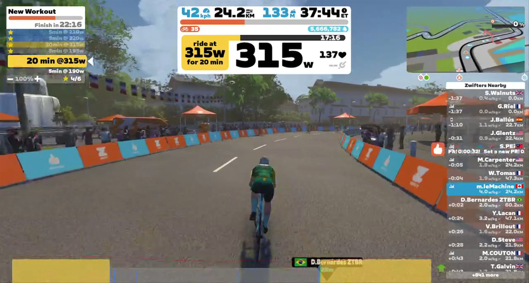 Zwift - New Workout in France