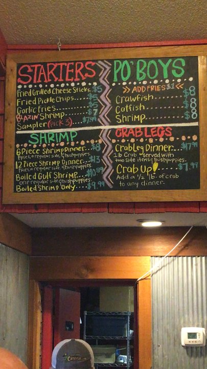 Eat My Catfish - Le Menu! - Seafood Near Me - Conway, Arkansas