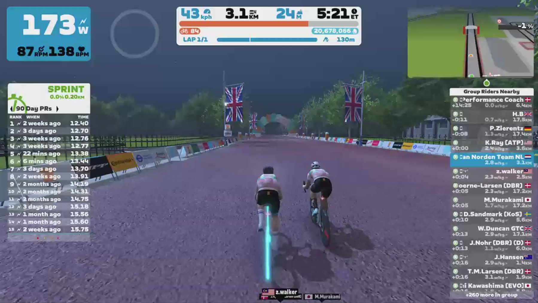 Zwift - Group Ride: Standard | Stage 2 | The Zwift Big Spin 2024 on Greater London Flat in London