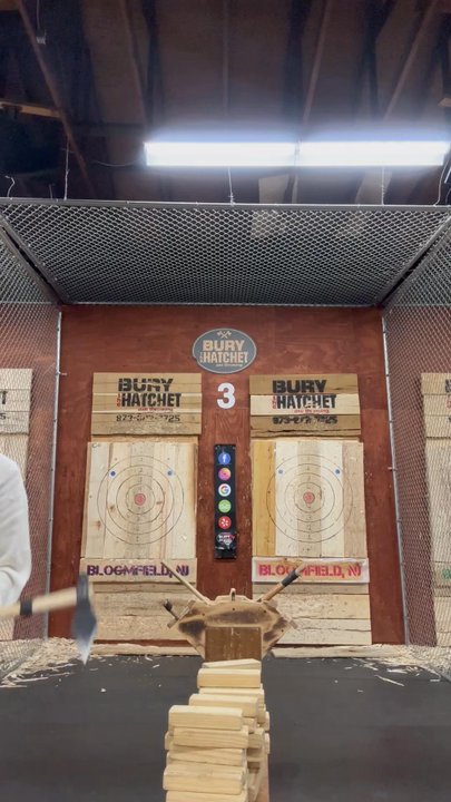 Bury The Hatchet - It was more like "bullsh!t". Lol - Axe Throwing Near Me - Bloomfield, New Jersey