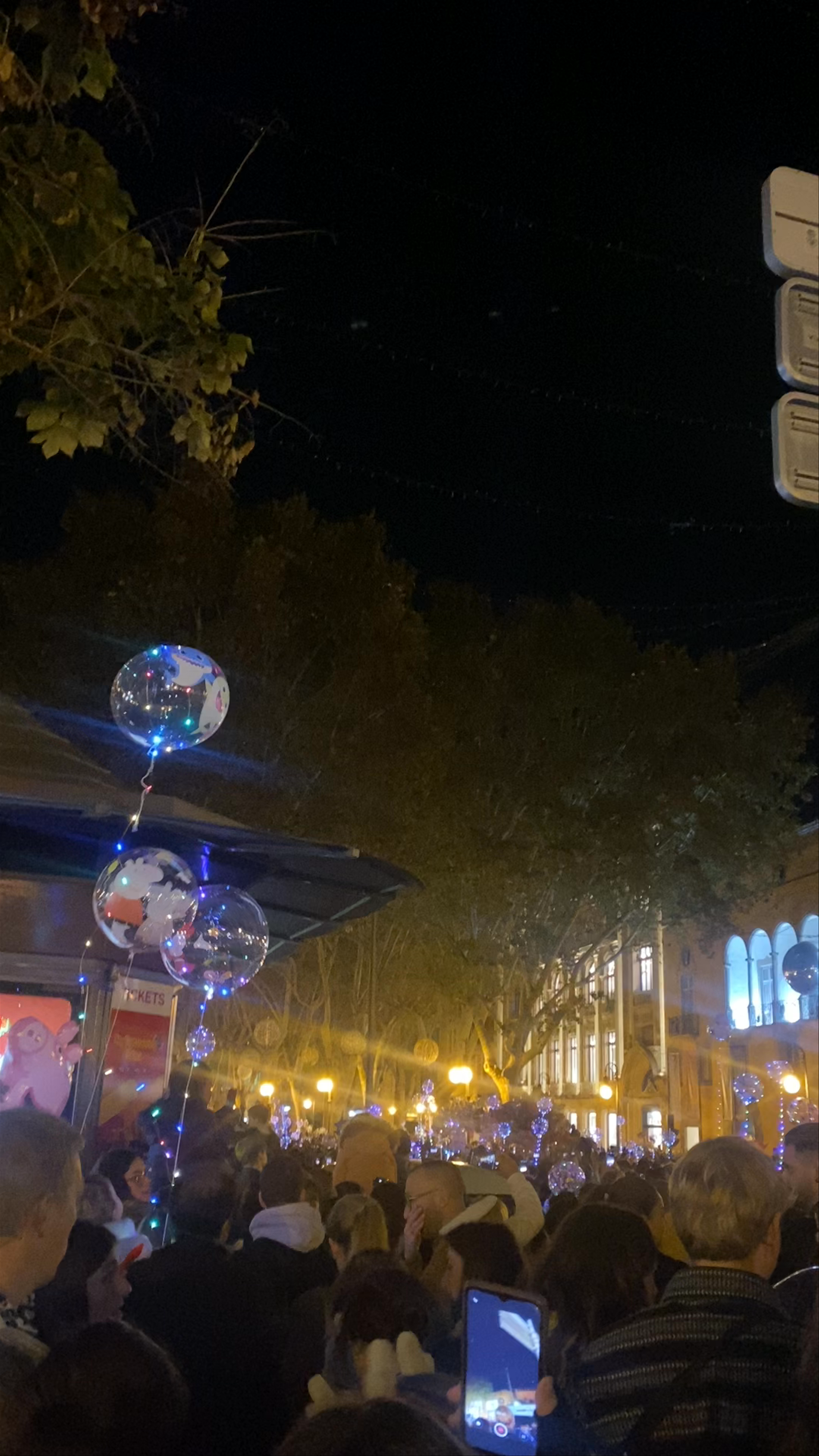 Festive Night Celebration at Passeig del Born, Palma