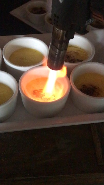 B&T Catering - Creme brûlée station complete with fresh whipped cream and berries. - Caterers Near Me - Southampton, Pennsylvania