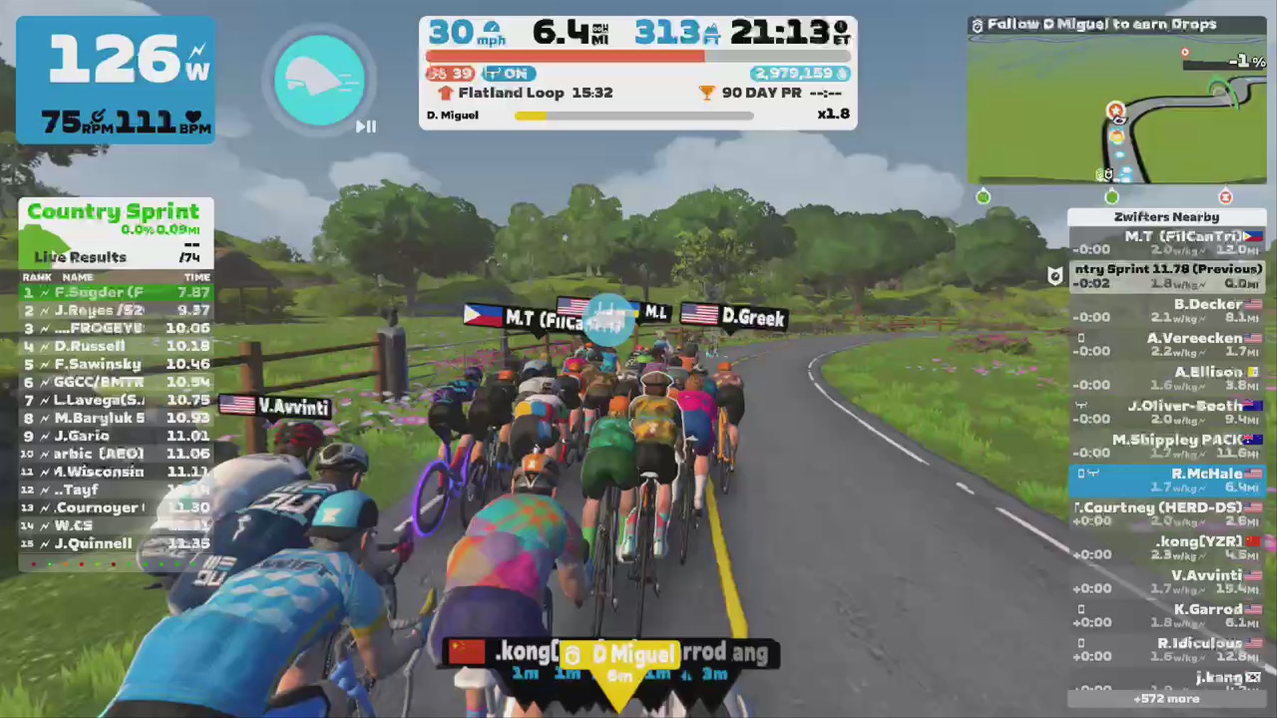 Zwift - Pacer Group Ride: Makuri 40 in Makuri Islands with Miguel