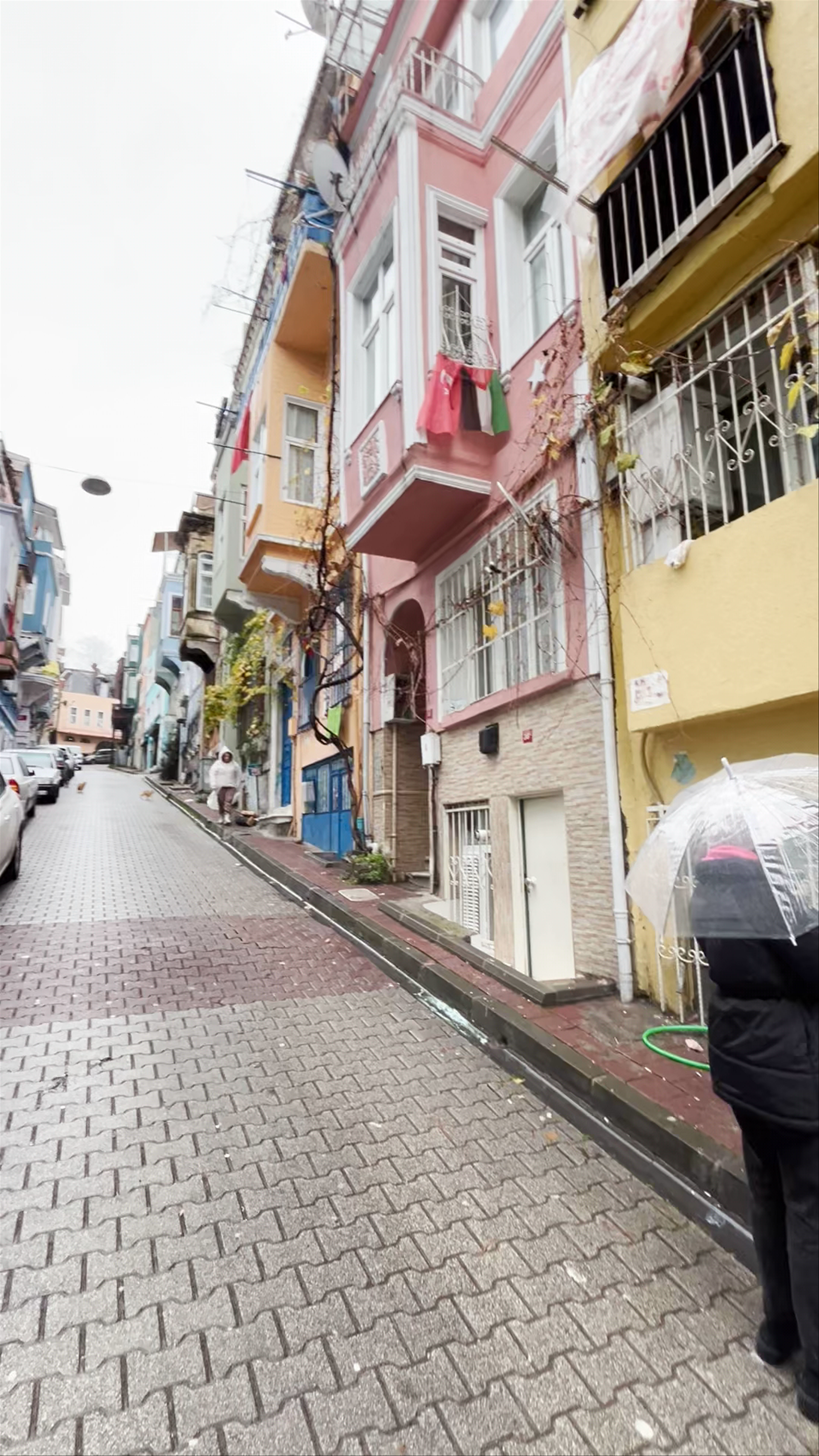 Colorful Streets of Balat: A Rainy Day in Historic Istanbul