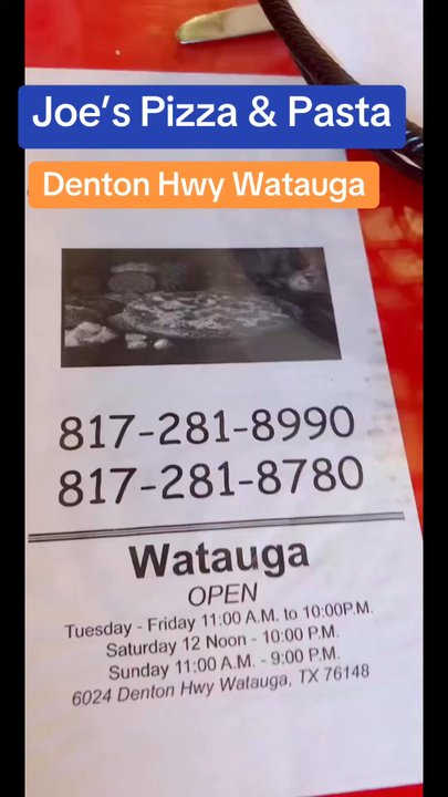Joe's Pizza & Pasta - Pizza Near Me - Watauga, Texas