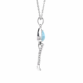 Fish Pendant in sterling silver 