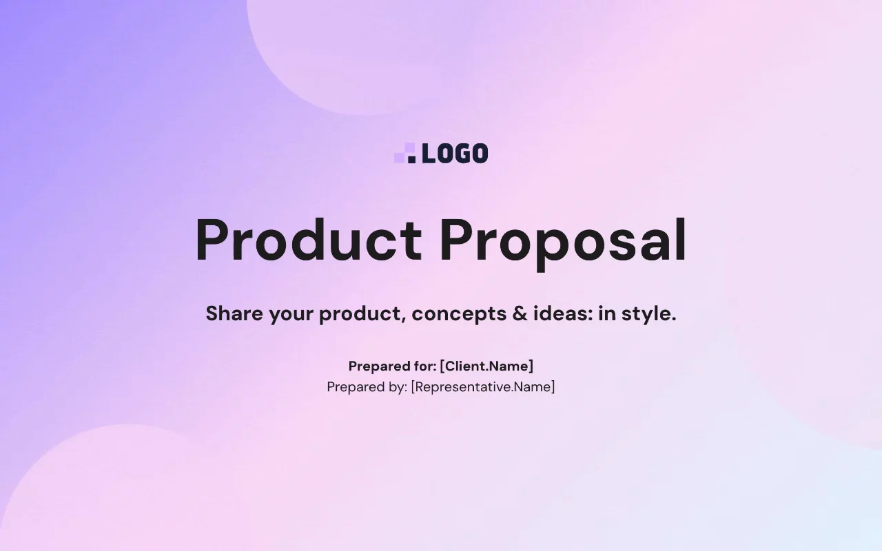 Preview of Product Proposal Template