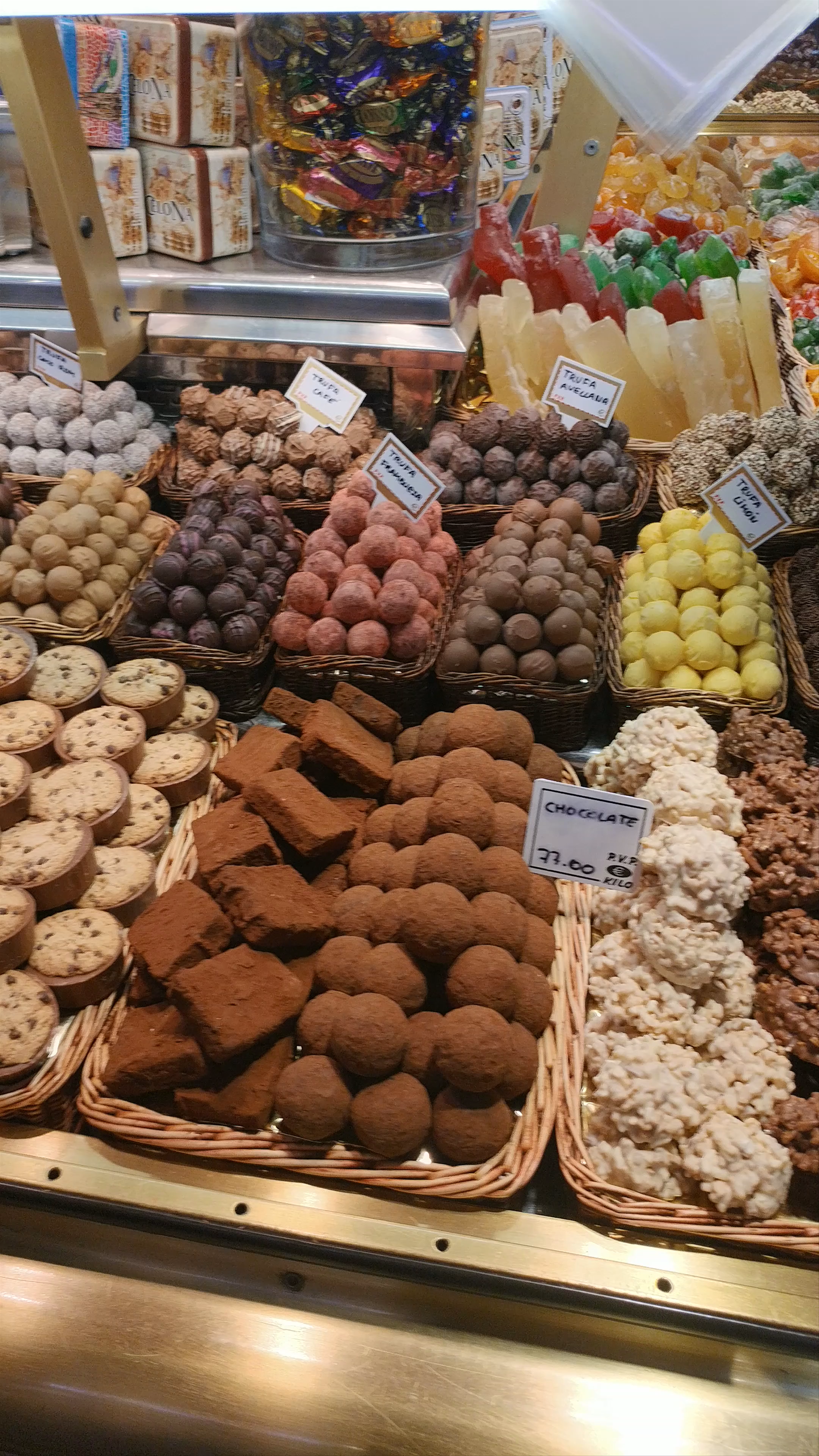 Delectable Spanish Confectionery at Restaurant La Boqueria in Barcelona