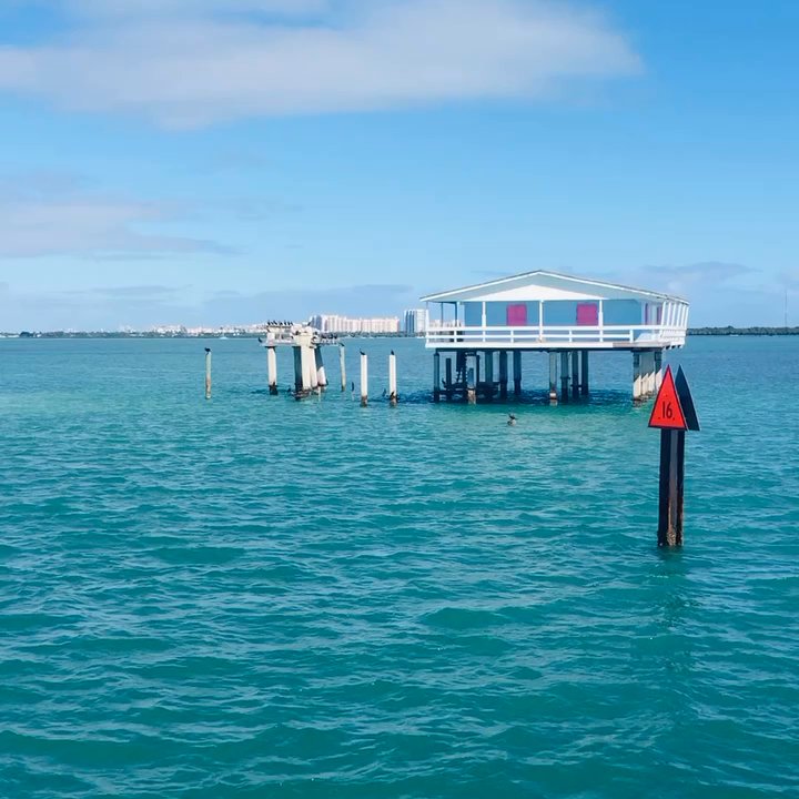 Stiltsville - Blue and Pink House! - Landmarks & Historical Buildings Near Me - Miami, Florida