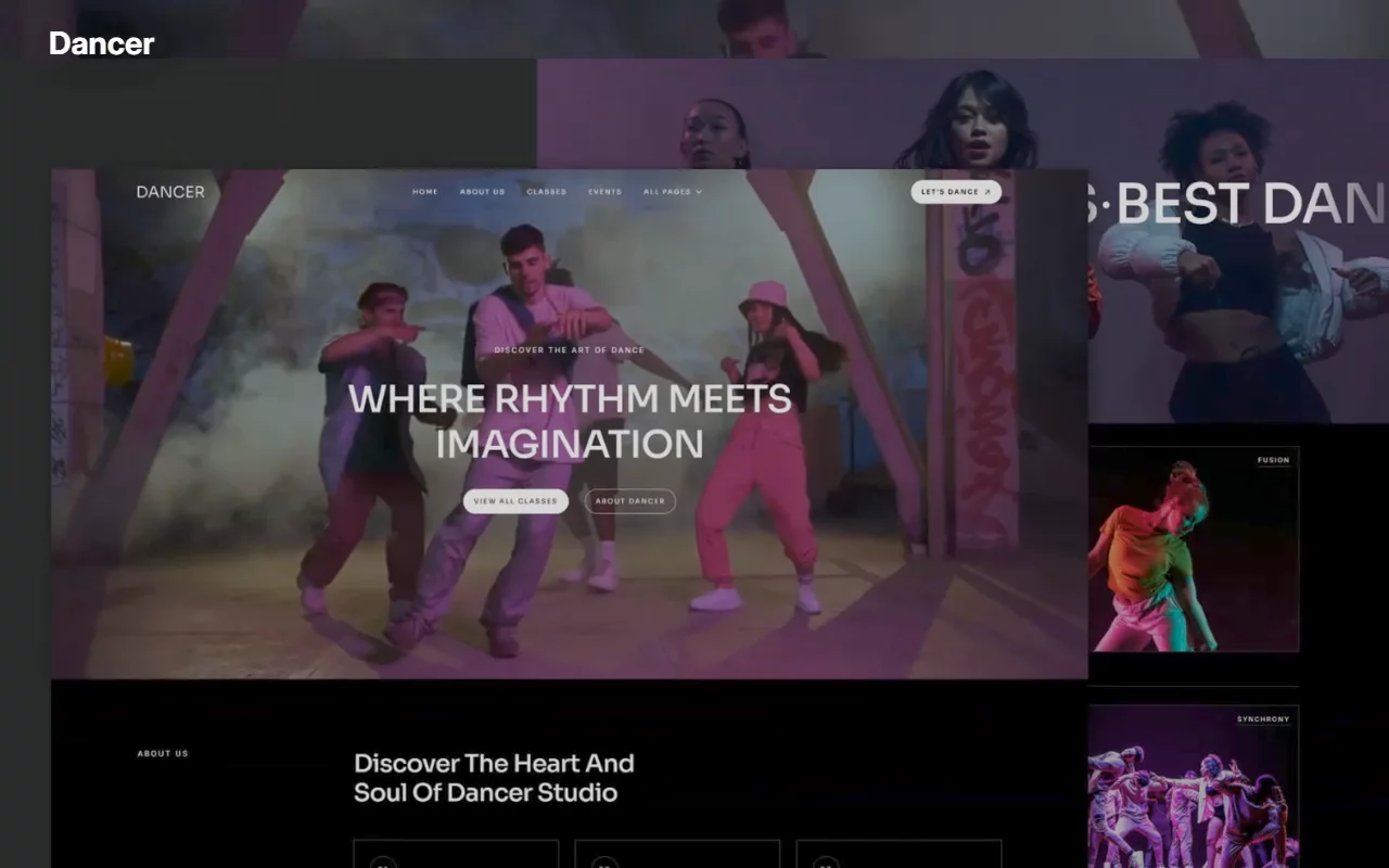 Built Dancer around movement photography, which sounds obvious until you look at how many studios lead with a floor plan.Classes, levels and the timetable are all there — they just come after the thing that makes someone want to walk in.Live preview → https://dancer-template.framer.website/Fill the floor →#framer #framertemplate #framerexpert #webdesign #nocode #dancestudio #dance #danceclasses #performingarts #fitness