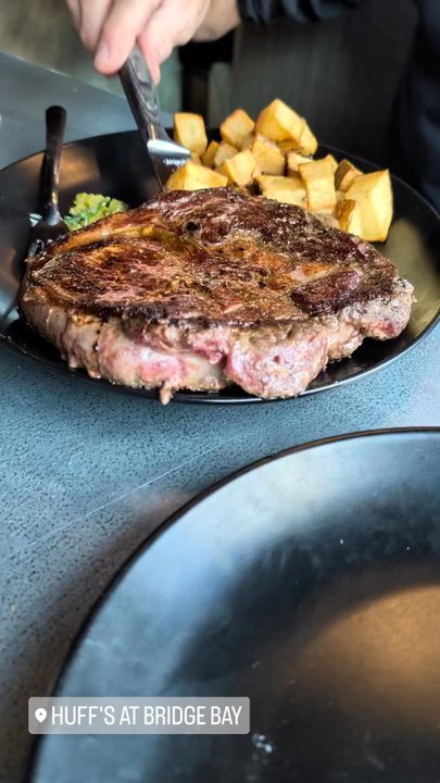 Huff's at Bridge Bay - Ribeye dinner - Chicken Wings Near Me - Redding, California