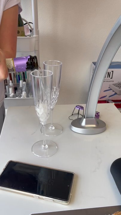 MST Nails - Pouring the champagne - Nail Technicians Near Me - Appleton, Wisconsin