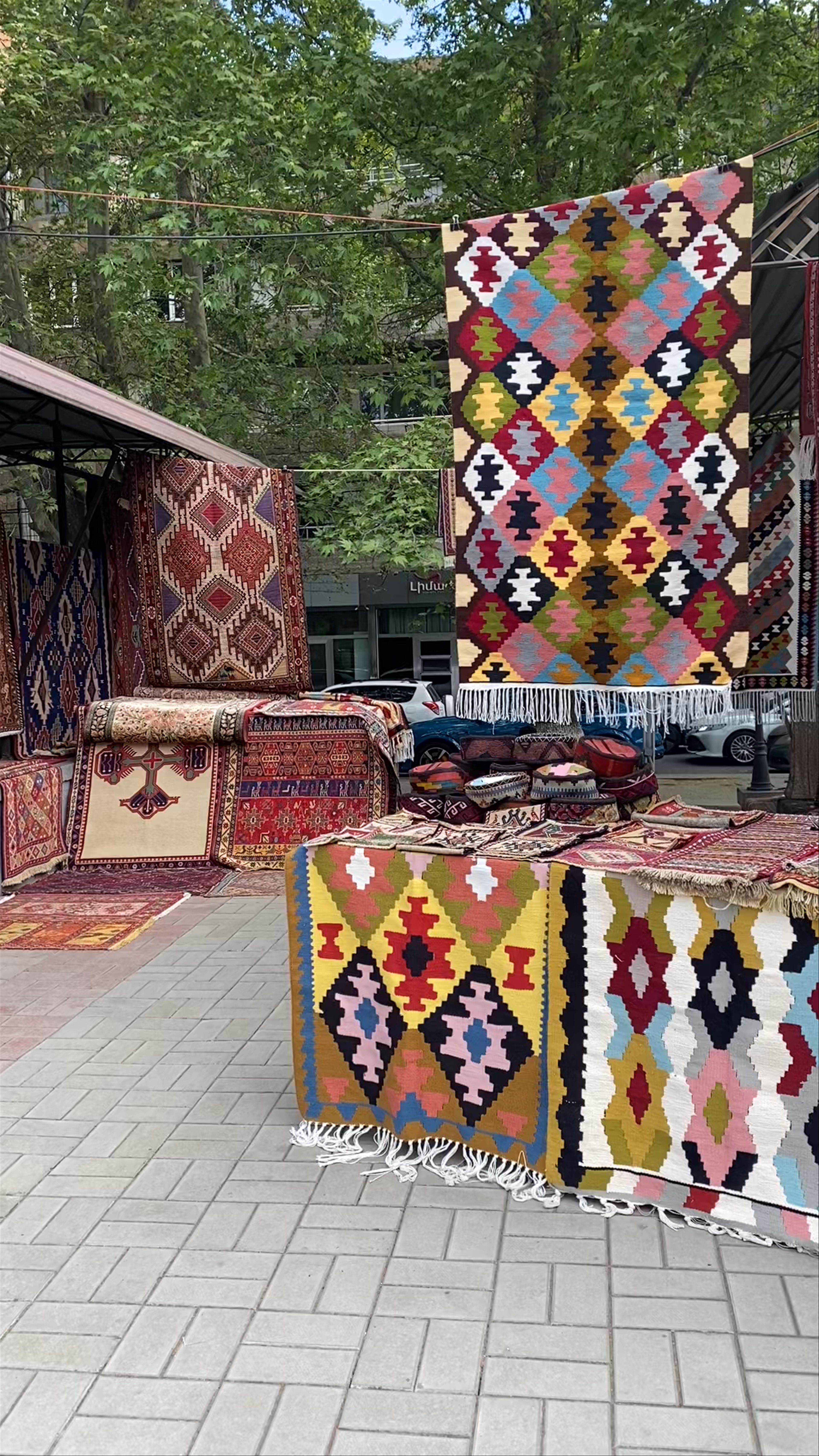 Vernissage Market: Armenian Handwoven Carpet Treasures in Yerevan