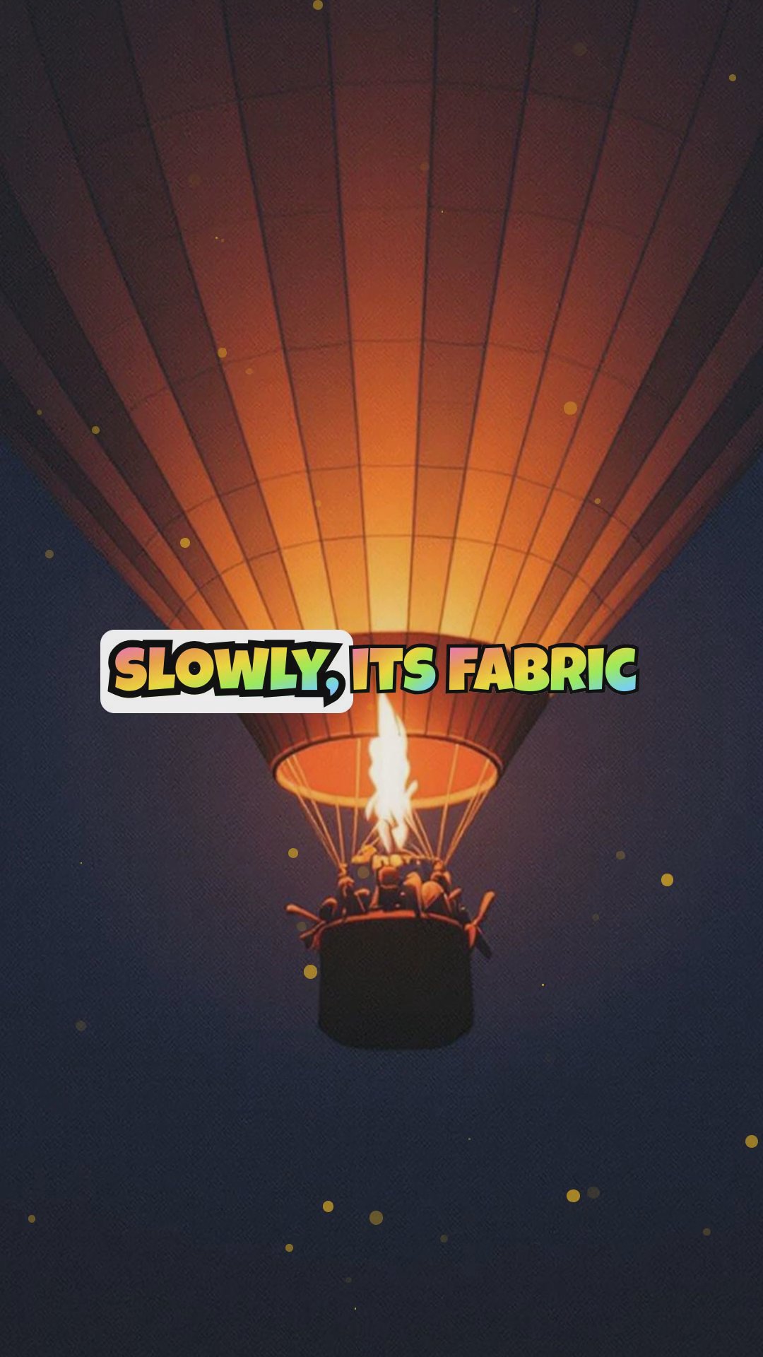 Drifting Through the Night: A Hot Air Balloon's Journey