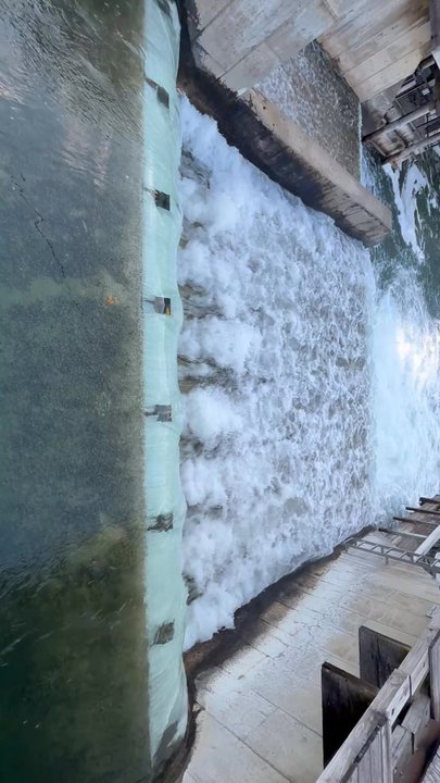 Fishtown - Looking over the dam - Fishing Near Me - Leland, Michigan