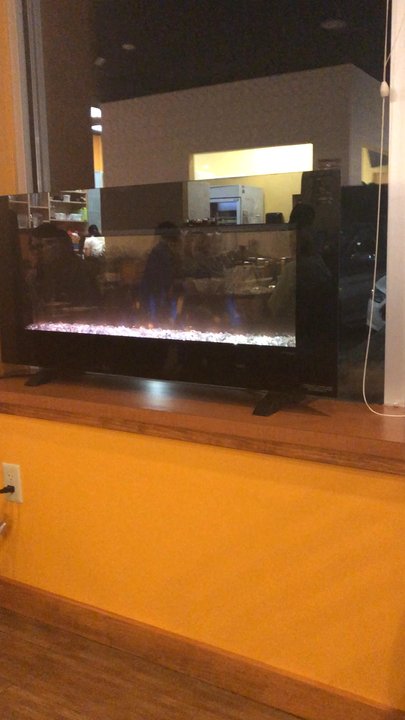 Sweet Ginger - Perfect dinner and a little ambiance! Dinner by the fire! - Thai Near Me - Merrimack, New Hampshire