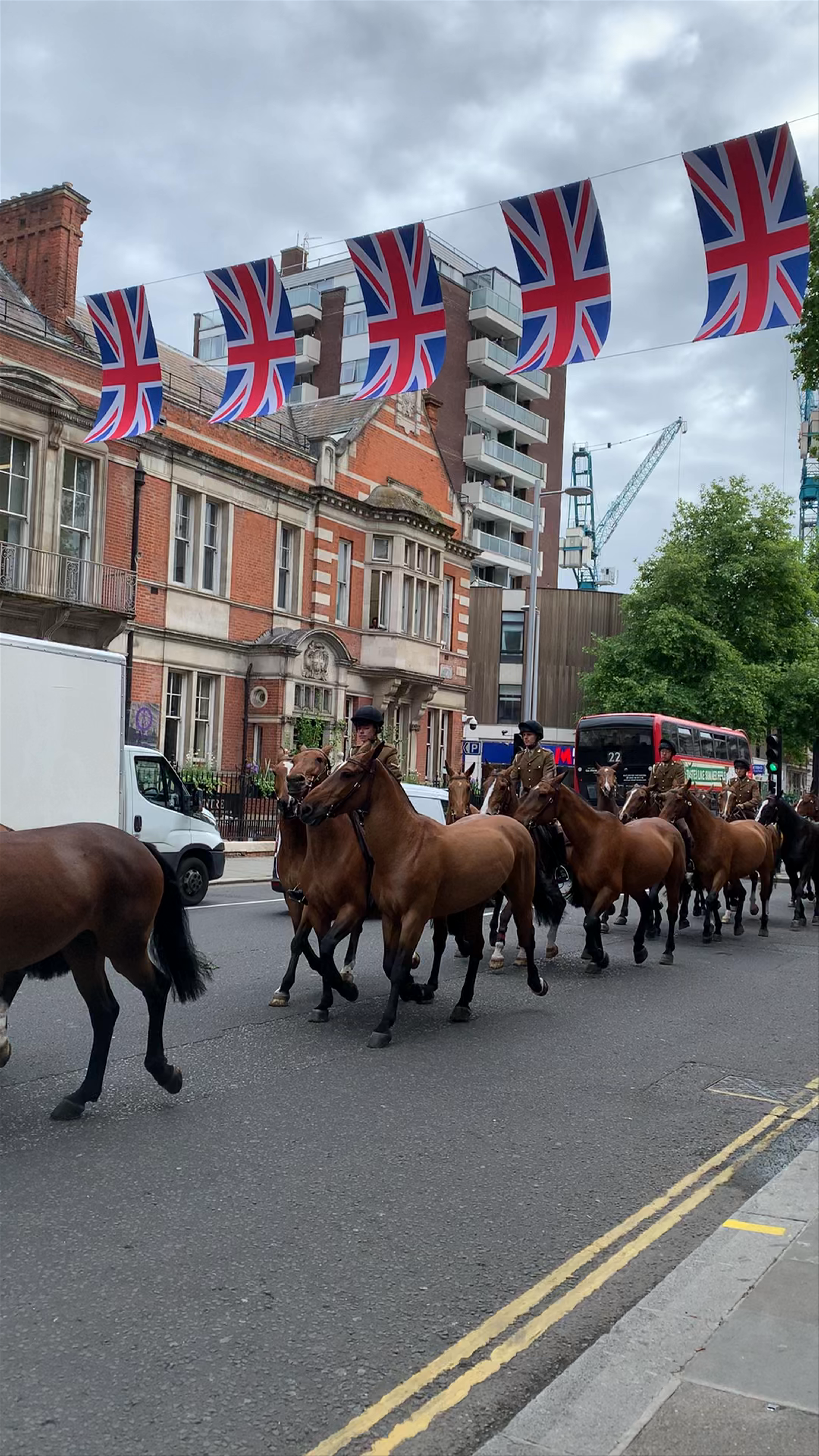 Traditional Horse Parade on King's Road, Chelsea, London