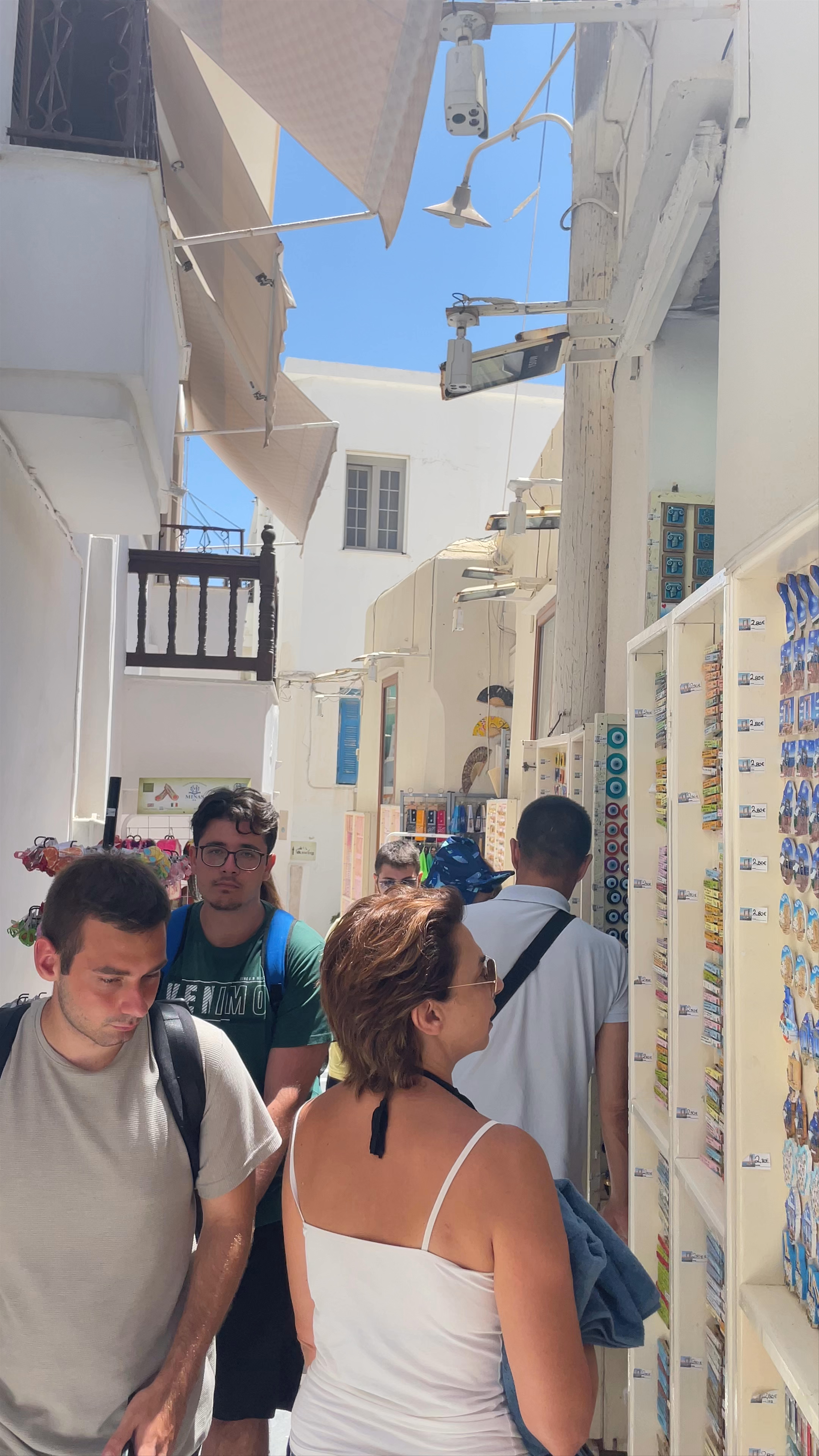 Old Market Street Strolling in Naxos, Greece