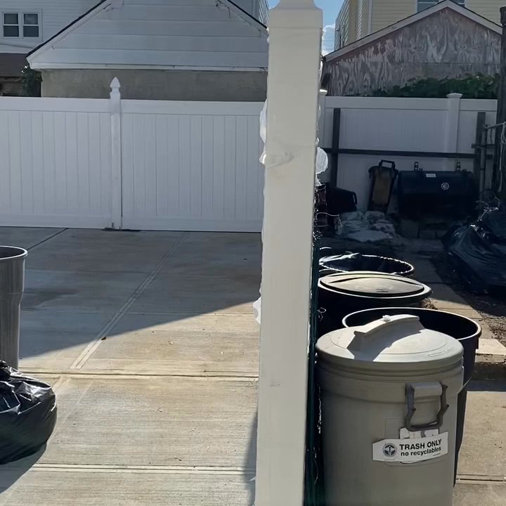 Super NY Construction & Waterproofing - backyard concrete and fencing.  what a reallyyy good job. this is my friend's backyard who I referred. - Masonry/Concrete Near Me - Bronx, New York