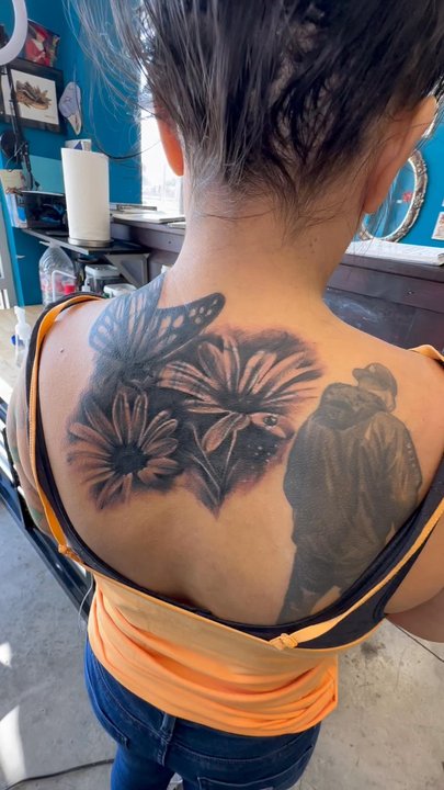 Prosper Tattoo - Cover-up tattoo done by Rudy. We still have one more session left on. It will do a update review after the last session but I love it so far - Tattoo Near Me - Houston, Texas