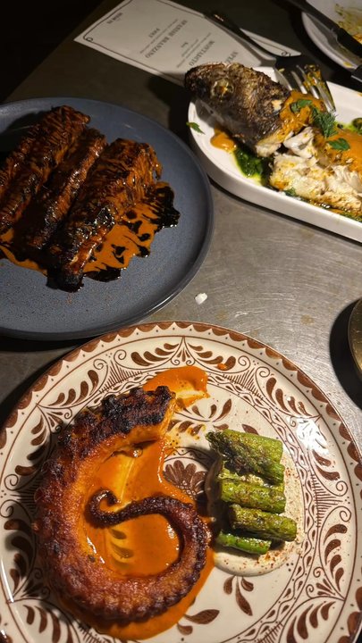 The Iberian Pig - Pulpo, pork ribs and market whole fish w/ coconut curry - Tapas Bars Near Me - Atlanta, Georgia