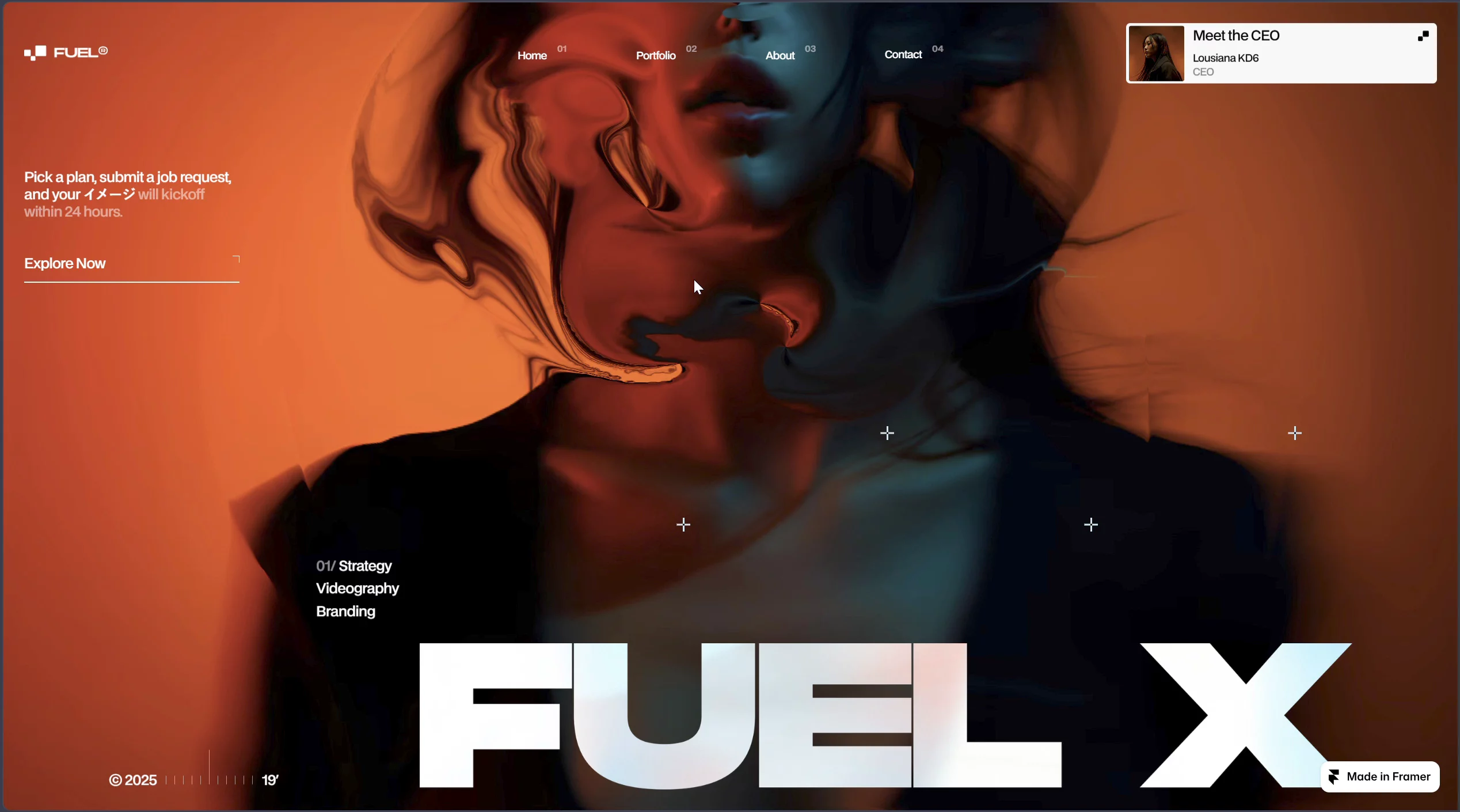 Just stumbled upon @MandroDesign's Fuel template...  I genuinely had to double-check the price. How is this even FREE? No way this level of quality costs $0.This looks like something people would easily charge hundreds for.  I fuckin' love this Hero interaction. How do you drop something BANGER like this for $0?Absolutely insane.