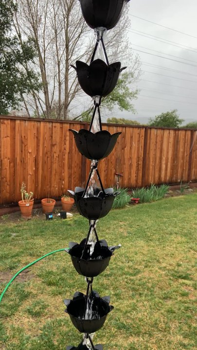 RISE Group - Rain chain instaled - Structural Engineers Near Me - Campbell, California