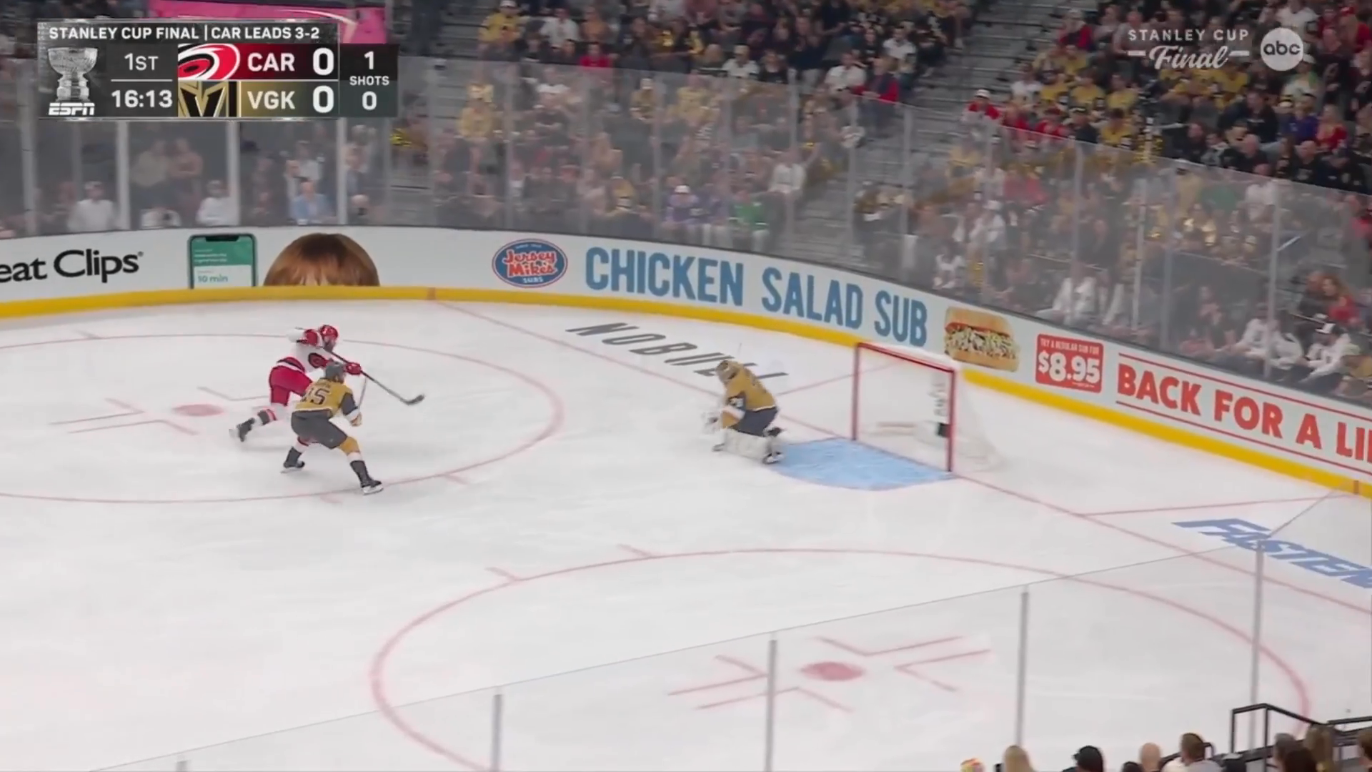 Hall Opens the Scoring 3:47 In, Canes Fly Early in Cup-Clinching Game 6 · Jun. 14, 2026