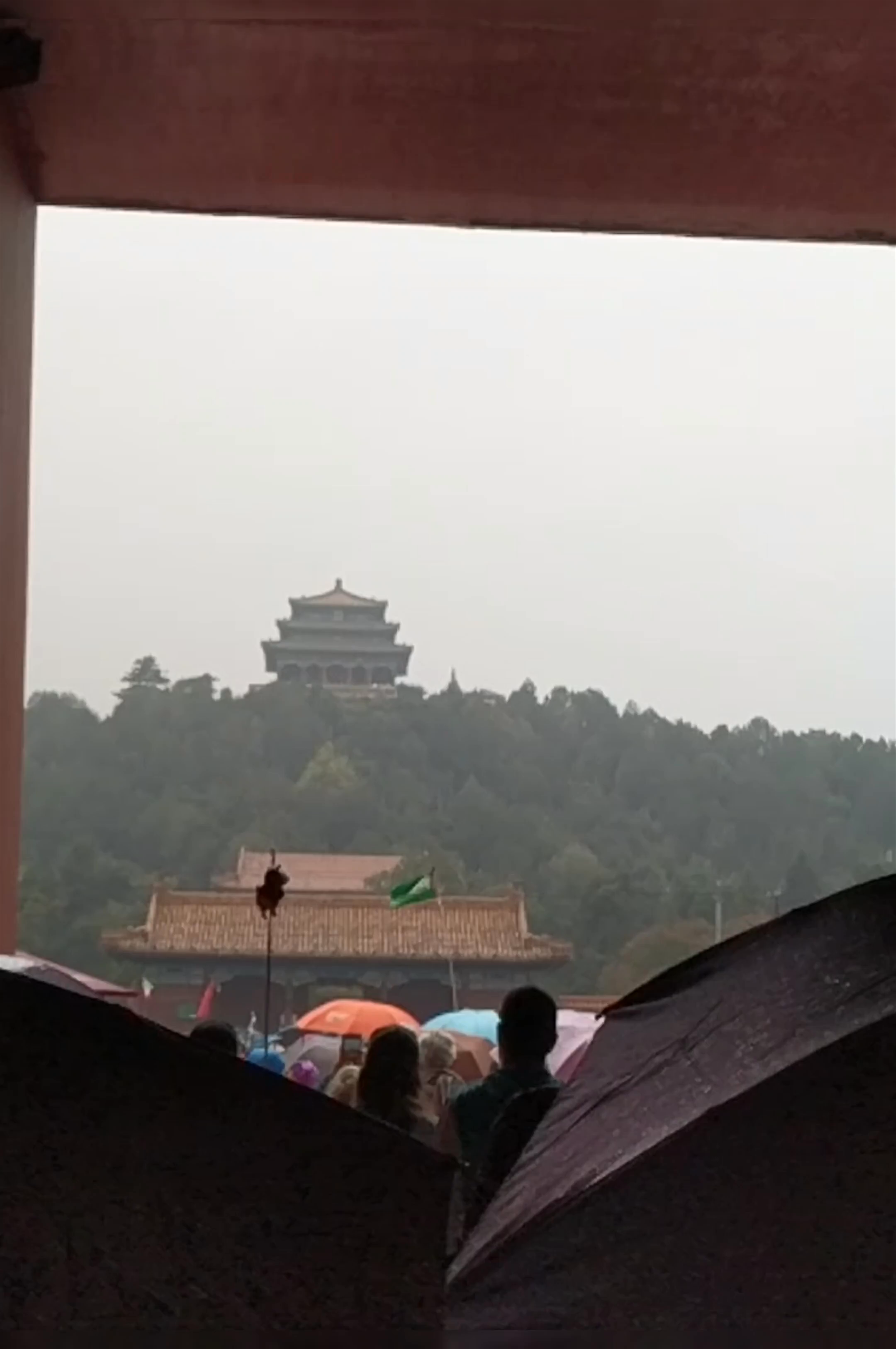 Rainy Day View at the Forbidden City, Beijing