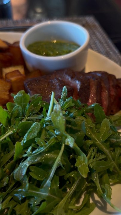 Sestina - Steak and eggs // shrimp and polenta - Italian Near Me - Bentonville, Arkansas