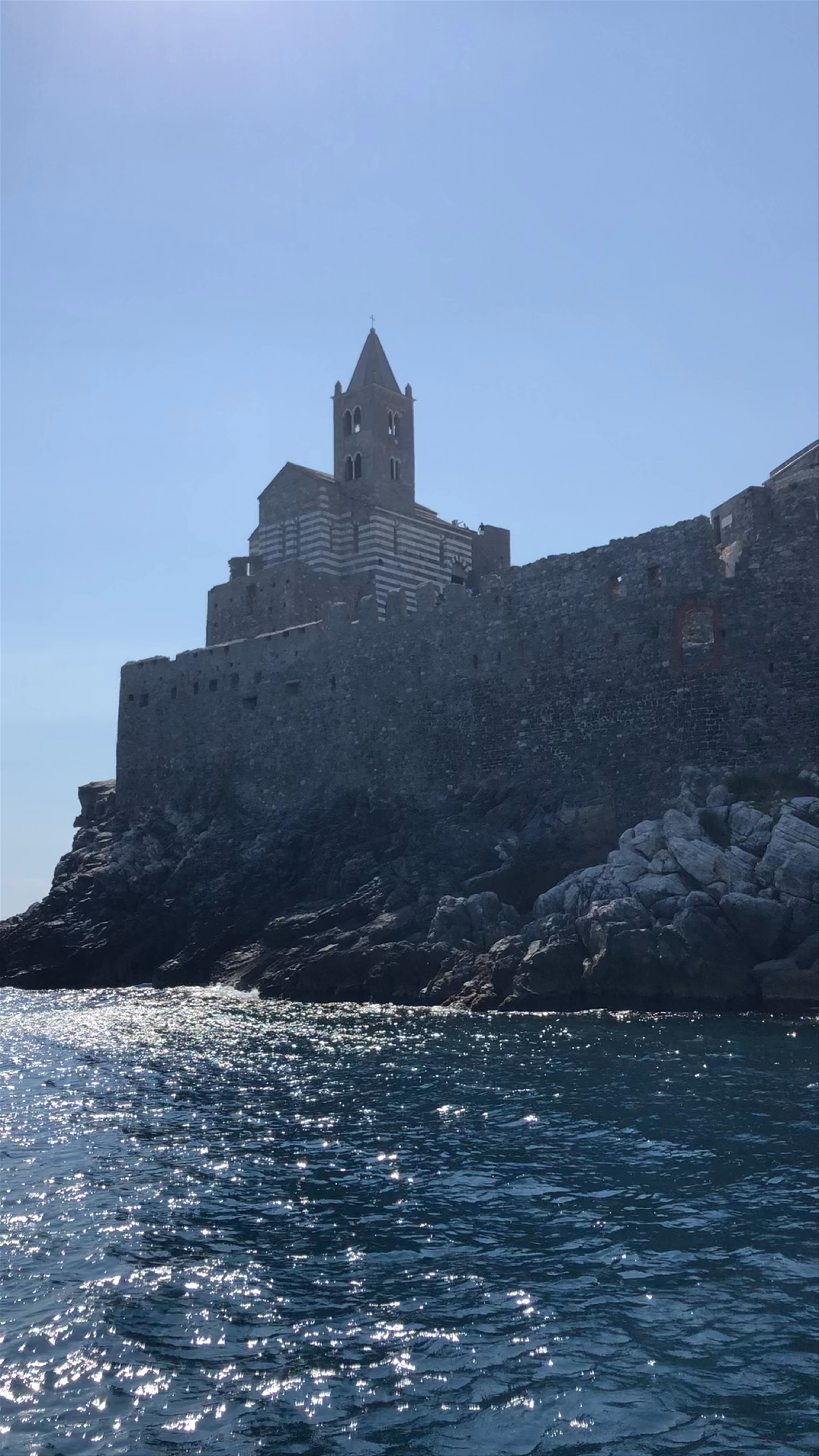 Historic Church Overlooking the Sea in Portovenere, Italy