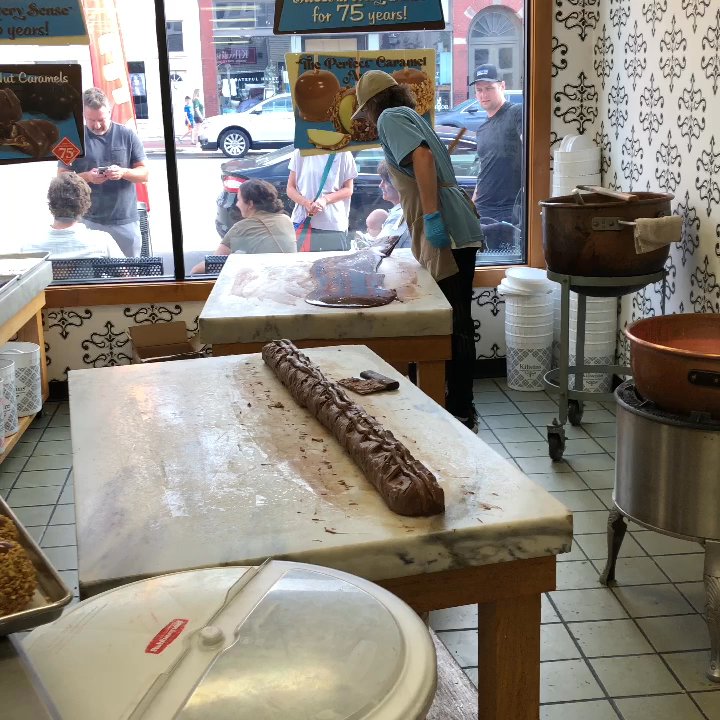 Kilwins Ice Cream - Chocolate - Fudge - Making fudge - Ice Cream & Frozen Yogurt Near Me - Ludington, Michigan