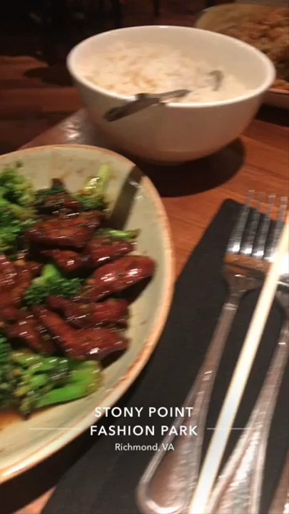 P.F. Chang's - Beef and broccoli and shrimp fried rice - Chinese Near Me - Richmond, Virginia