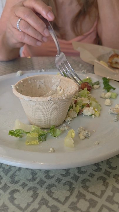 The New Deli - She Is  working the last bites of blue cheese. We still had enough left to take home. - Delis Near Me - Pinole, California