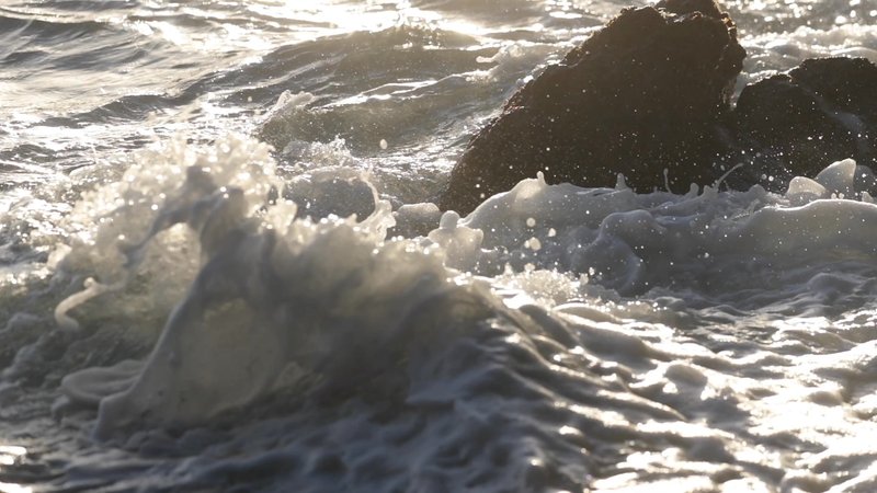 Waves Crashing on the Beach in Maui, Hawaii poster