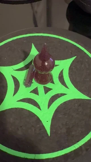 Preview pic of Commander Glass Opalized Gold Amethyst Nipple Cap and Pillar