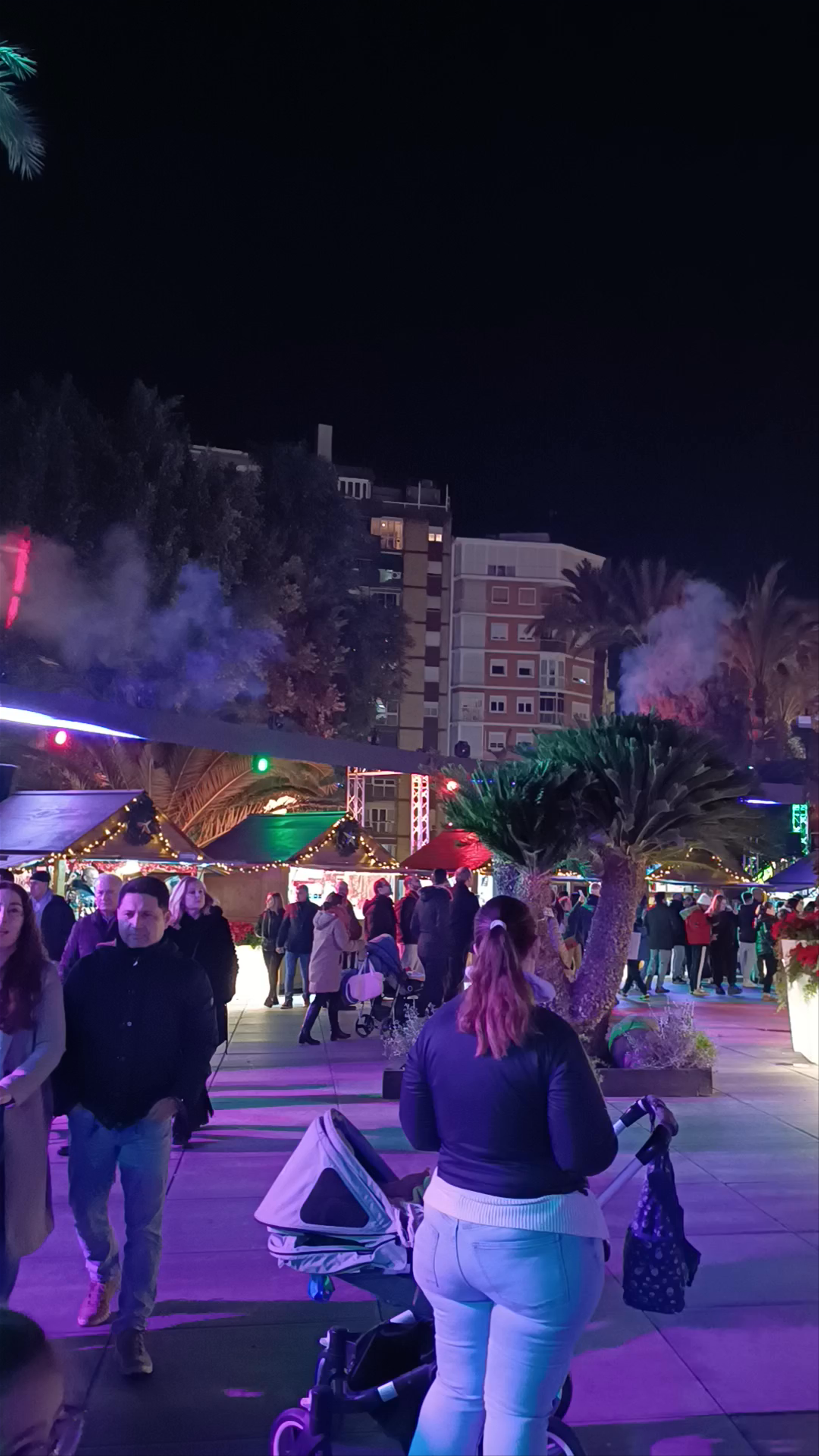 Festive Night Celebration at Árbol Navidad Plaza Circular, Murcia