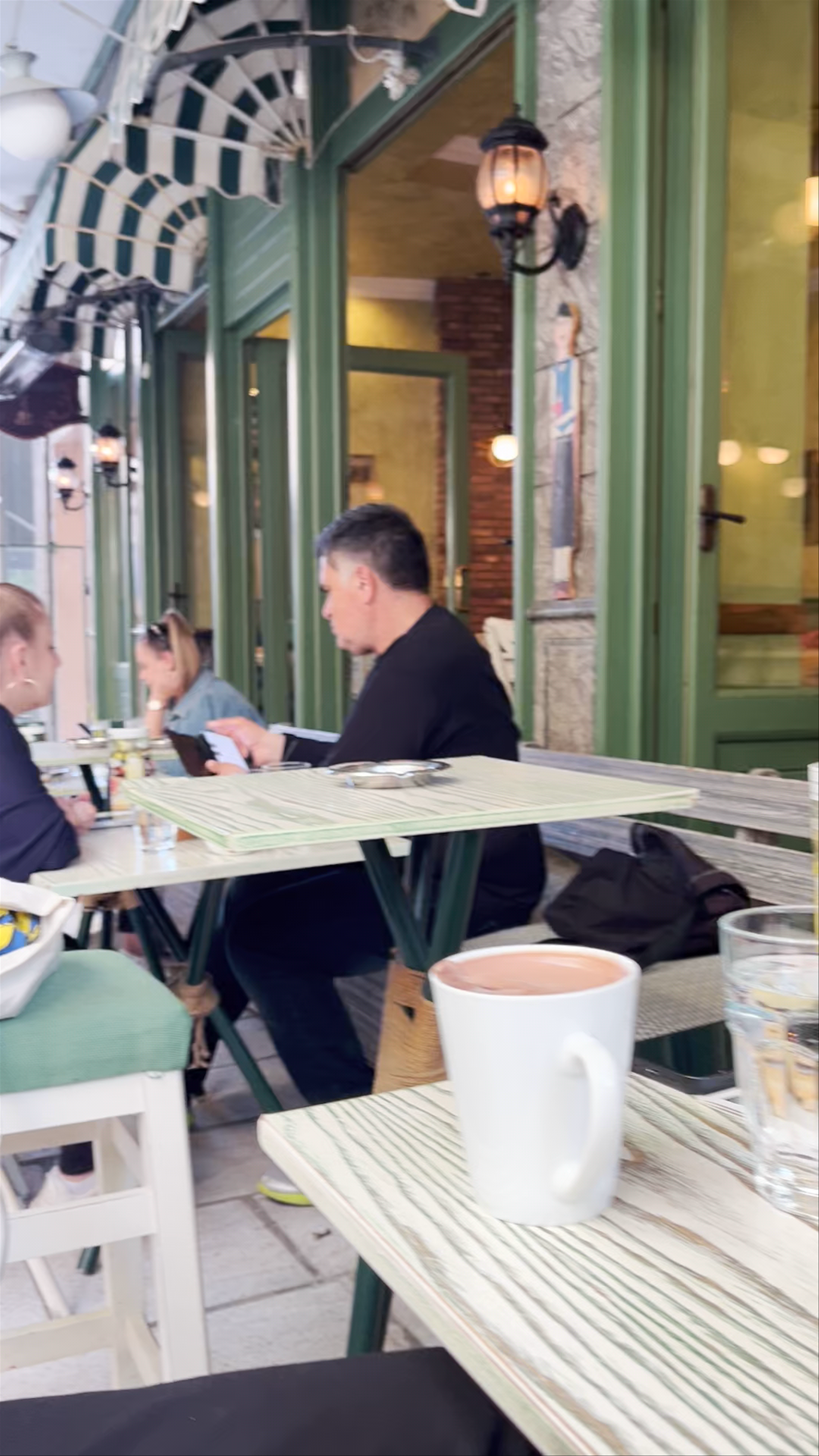 Charming Outdoor Café Scene in Veria, Greece