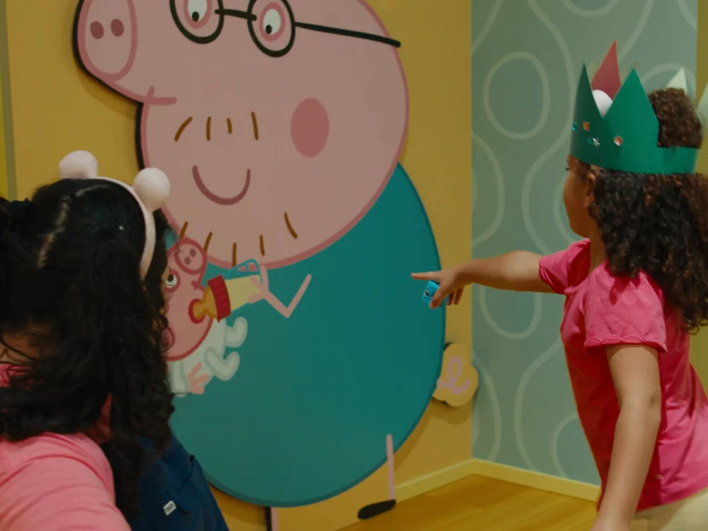video showing kids playing at Peppa Pig x CAMP at Tysons Corner Center