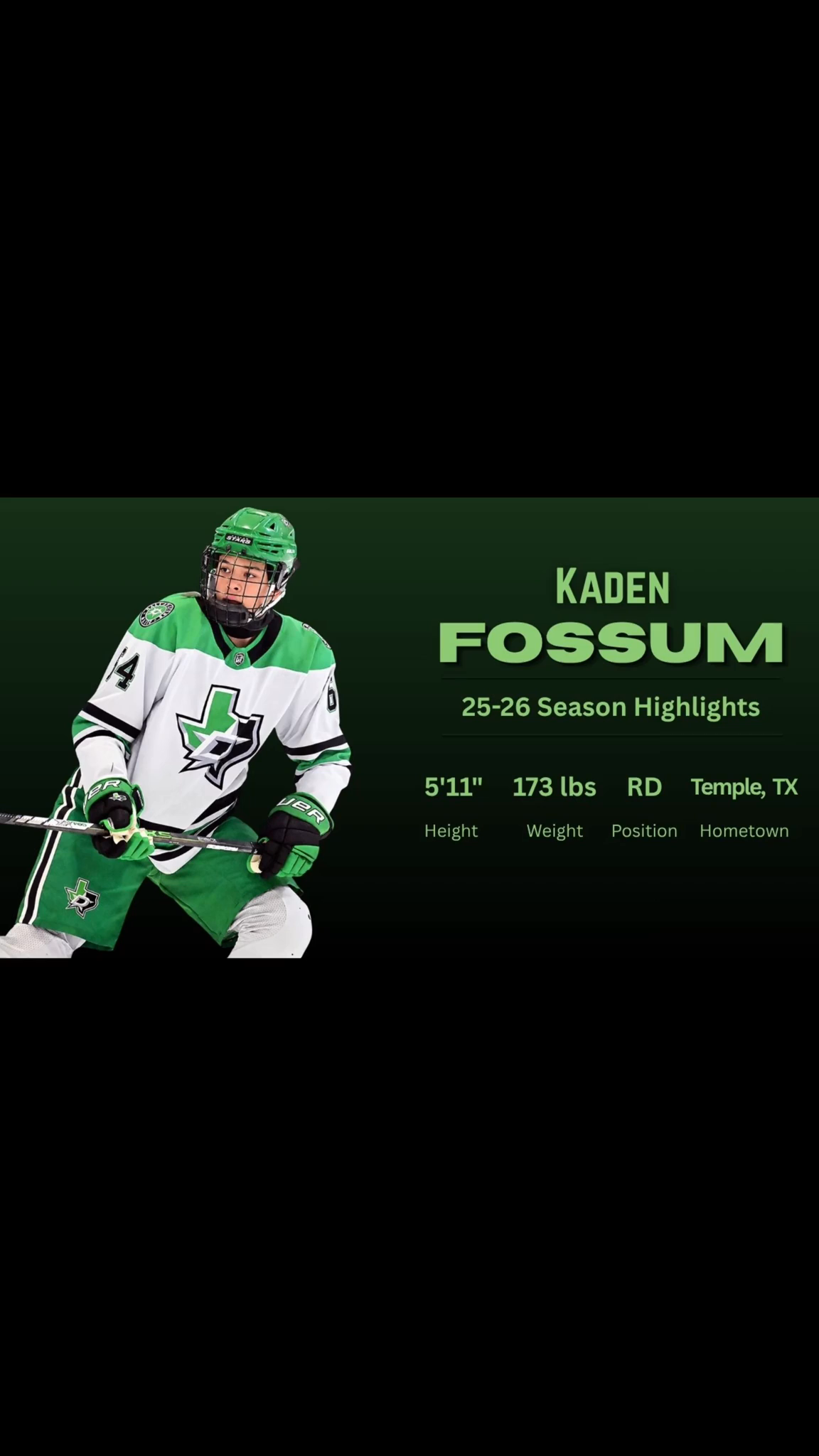 Kaden Fossum's Top Highlights: Goals, Assists & Hits | Dallas Stars Elite 15O